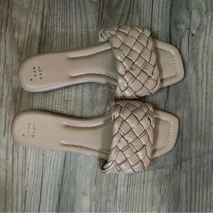 a new day Woven Slide Sandals in Nude